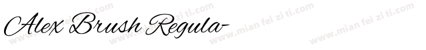 Alex Brush Regula字体转换